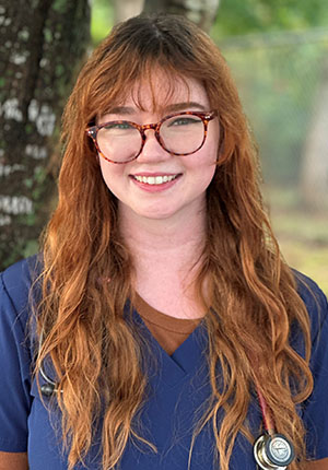 vet in glasses outside